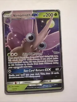 Pokemon TCG Venomoth GX Holo Ultra Rare Card Unbroken Bonds 12/214 NM Condition - Image 1