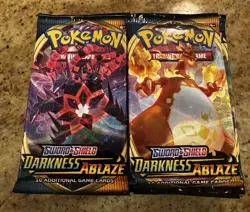 20x Pokemon TCG Sword & Shield Darkness Ablaze Loose Booster Packs Sealed - Image 1