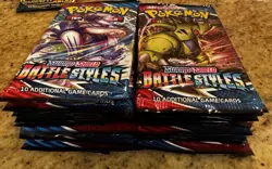 20x Pokemon TCG Sword & Shield Battle Styles Loose Booster Packs Sealed - Image 2