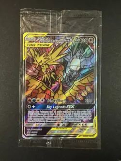 Well Centered Pokemon Moltres Zapdos Articuno GX SM210 StainedGlass Promo Sealed - Image 1