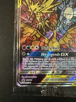 Well Centered Pokemon Moltres Zapdos Articuno GX SM210 StainedGlass Promo Sealed - Image 5