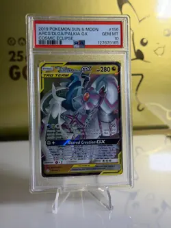 2019 Pokemon Arceus Dialga Palkia GX #156 PSA 10 GEM MINT Cosmic Eclipse - Image 1