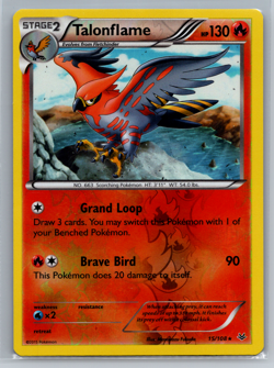 Pokemon - Talonflame - 15/108 - Rare - Reverse Holo - XY - Roaring Skies - NM - Image 1