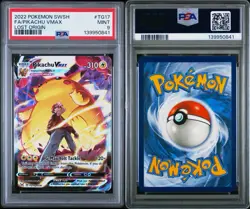 2022 POKEMON SWORD & SHIELD LOST ORIGIN #TG17 FULL ART/PIKACHU VMAX PSA 9 - Image 3