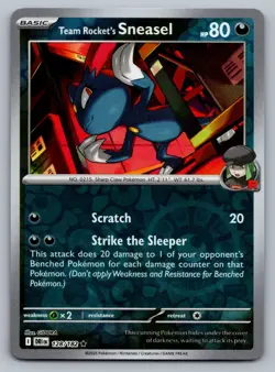 Pokemon TCG SV10: Destined Rivals Team Rocket's Sneasel 128/182 Reverse Holo - Image 1