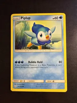 Pokemon Cosmic Eclipse Piplup 54/236 Common NP NM-MINT - Image 2