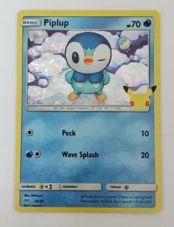 Pokemon TCG Piplup 20/25 HOLO McDonald 2021 Promo 25th Anniversary (MINT/NM) - Image 1