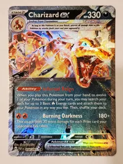 Pokemon TCG Charizard ex Scarlet & Violet: Paldean Fates 054/091 Holo - Image 1