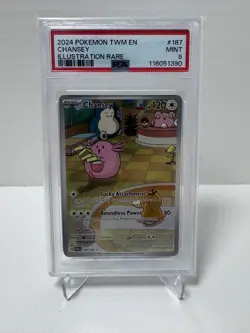 Pokemon Chansey Twilight Masquerade EN Illustration Rare 187/167 PSA 9 - Image 1