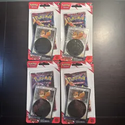 Pokemon Destined Rivals EEVEE PROMO Check Lane Blister Pack - Lot Of 4 - Image 1