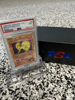 1998 Pokemon Japanese Gym #38 Brock's Ninetales Holo PSA 9 - Image 2