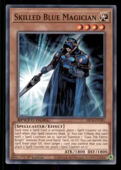 Yugioh Skilled Blue Magician #SBCB-EN181 Speed Duel: Battle City Box LP - Image 1