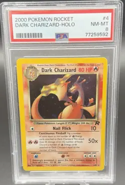2000 Pokemon Rocket Dark Charizard Holo PSA 8 NM-MT #4 - Image 1