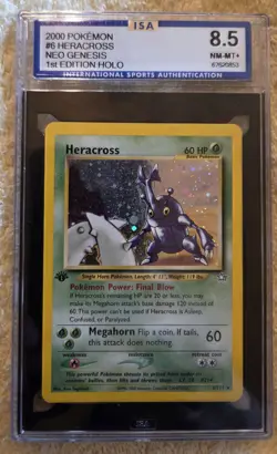 #6/111 Heracross Neo Genesis 1st Edition Holo 2000 Pokemon - Image 1