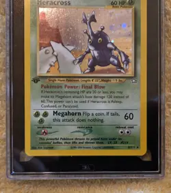 #6/111 Heracross Neo Genesis 1st Edition Holo 2000 Pokemon - Image 2