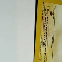 Pokemon TCG Surfing Pikachu WOTC Black Star Promo - Image 4