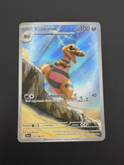 Pokemon TCG Krokorok Illustration Rare Card 136/086 S&V Black Bolt Set - Image 1