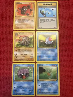 Pokemon 1st Edition Fossil Lot x6 - MP-HP - 1999 Vintage Set Bundle Collection - Image 1