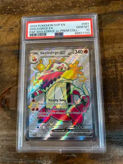 Pokemon 2024 Paldean Fates Prem Coll SKELEDIRGE EX #081 PSA 10 Gem Mint - Image 1