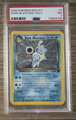 Pokemon PSA 7 Dark Blastoise 3/82 Team Rocket Holo - Image 1