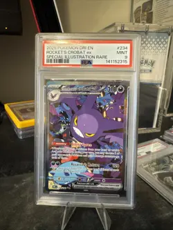 2025 POKEMON DRI EN-DESTINED RIVALS #234 TEAM ROCKET'S CROBAT EX PSA 9 - Image 1