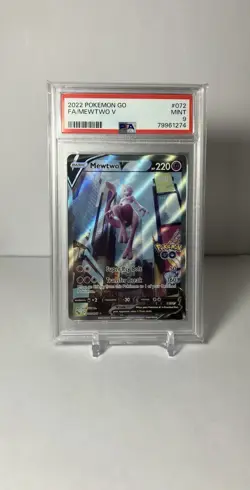 2022 Pokemon Go Mewtwo V #72 Full Art PSA 9 - Image 1
