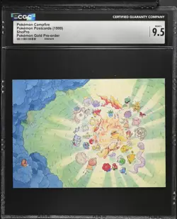 1999 CGC 9.5 Graded Pokemon Pokemon Campfire Pokemon Gold Pre-order - Image 1