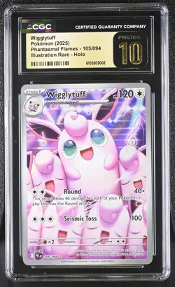 2025 CGC 10 Graded Pokemon Wigglytuff 105/094 Illustration Rare Holo - Image 1