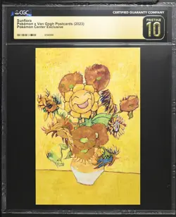 2023 CGC 10 Graded Pokemon Sunflora Pokemon Center Exclusive PRISTINE Postcard - Image 1