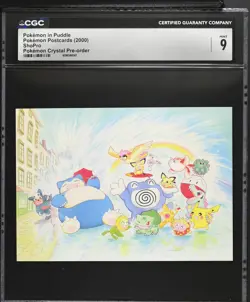 2000 CGC 9 Graded Pokemon Pokemon In Puddle Pokemon Crystal Pre-order - Image 1