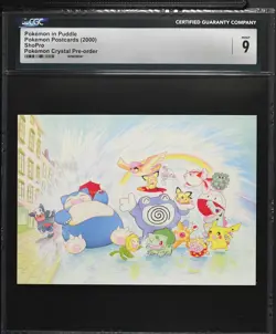 2000 CGC 9 Graded Pokemon Pokemon In Puddle Pokemon Crystal Pre-order - Image 1