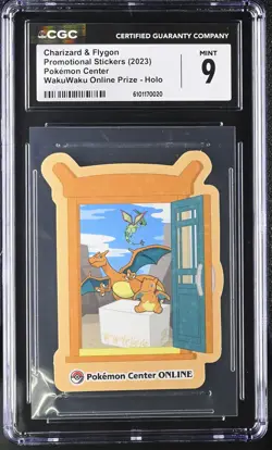 2023 CGC 9 Graded Pokemon Charizard & Flygon Wakuwaku Online Prize Holo - Image 1