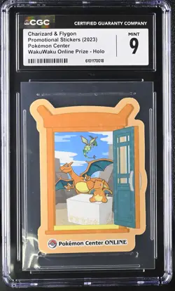 2023 CGC 9 Graded Pokemon Charizard & Flygon Wakuwaku Online Prize Holo - Image 1