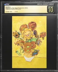 2023 CGC 10 Graded Pokemon Sunflora Pokemon Center Exclusive PRISTINE Postcard - Image 1