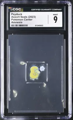2023 CGC 9 Graded Pokemon Psyduck Amnesia Assort Seals Sticker - Image 1