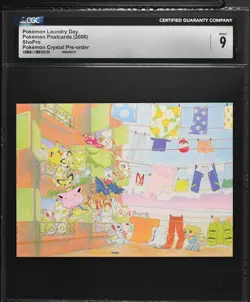 2000 CGC 9 Graded Pokemon Pokemon Laundry Day Pokemon Crystal Pre-order - Image 1
