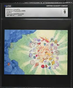 1999 CGC 9 Graded Pokemon Pok^mon Campfire Pokemon Gold Pre-order - Image 1