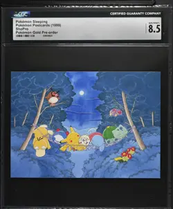 1999 CGC 8.5 Graded Pokemon Pok^mon Sleeping Pokemon Gold Pre-order - Image 1