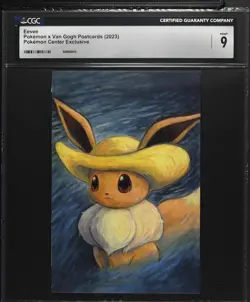 2023 CGC 9 Graded Pokemon Eevee Pokemon Center Exclusive Postcard - Image 1