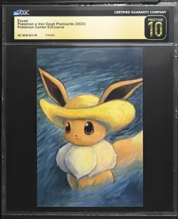 2023 CGC 10 PRISTINE Graded Pokemon Eevee Pokemon Center Postcard Set - Image 1