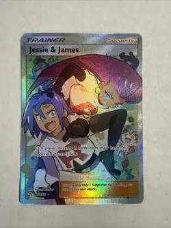 Pokemon TCG Jessie & James Trainer Full Art Ultra Rare Card 68/68 Hidden Fates - Image 1