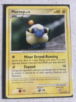 Pokemon Platinum Edition Common Card - Mareep 82/127 - Image 1