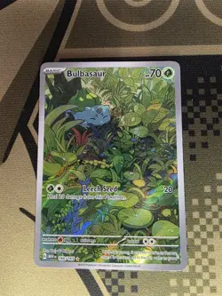 Bulbasaur 166/165 Holo Illustration Rare Scarlet & Violet 151 Pokemon Card - Image 1