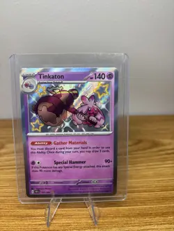 Pokemon TCG Tinkaton Holo Rare Card 167/091 Paldean Fates Baby Shiny - Image 1