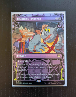 SPLINTER'S TECHNIQUE Rare Showcase Foil TMNT Near Mint MTG - Image 1