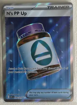 N's PP Up 262/217 Full Art Ultra Rare Pokemon Ascended Heroes ENGLISH NM+ CLEAN! - Image 1