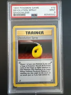 1999 Pokemon Game Devolution Spray Shadowless Mint 9 - Image 1