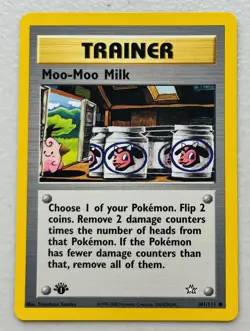 Trainer Moo-Moo Milk 101/111 1st Edition Neo Genesis Pokemon Card - Image 1