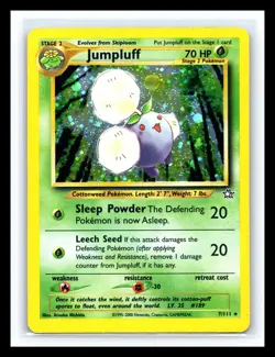 💥 JUMPLUFF Holo Rare # 7/111 | NEO GENESIS | Pokemon 2000 TCG Vintage Card - Image 1