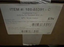 Pokemon TCG Obsidian Flames ETB Case SEALED (Case Of 10 ETB) - Elite Trainer Box - Image 1